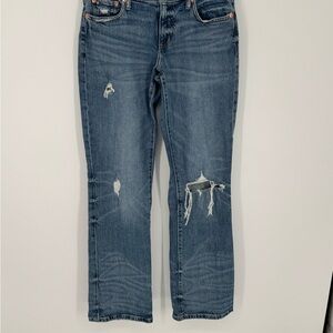 Lucky Brand Jeans Women’s 4/27R Easy Rider Mid Rise Boot Distressed Stretch H1